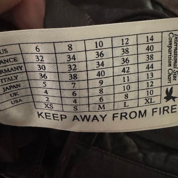 One Teaspoon Leather Bandits in CHOCOLATE BROWN Size 6 - Picture 4 of 4